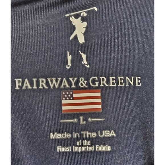 Fairway & Greene Men's Large L Blue Short Sleeve Shirt Collared Polo Made In USA - Picture 3 of 4